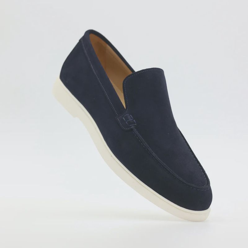 Yacht Loafers Suede - Donkerblauw Lignum