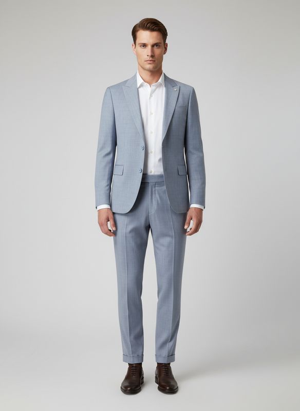 Lichtblauwe Pak 100% Wol -  Ayres2 10017368