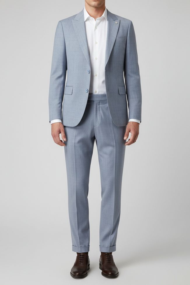 Lichtblauwe Pak 100% Wol -  Ayres2 10017368