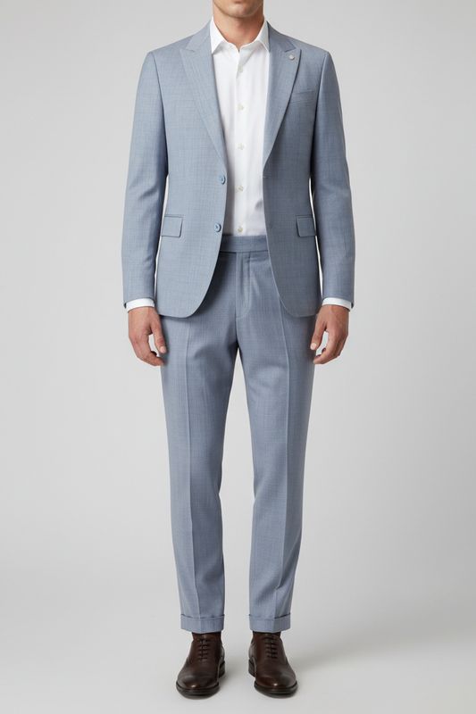 Lichtblauwe Pak 100% Wol - Ayres2 10017368 Lichtblauwe Pak 100% Wol - Ayres2 10017368