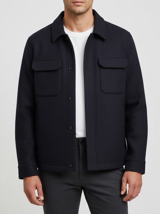 AT.P.CO Ivan Jacket – Donkerblauw – Wolblend