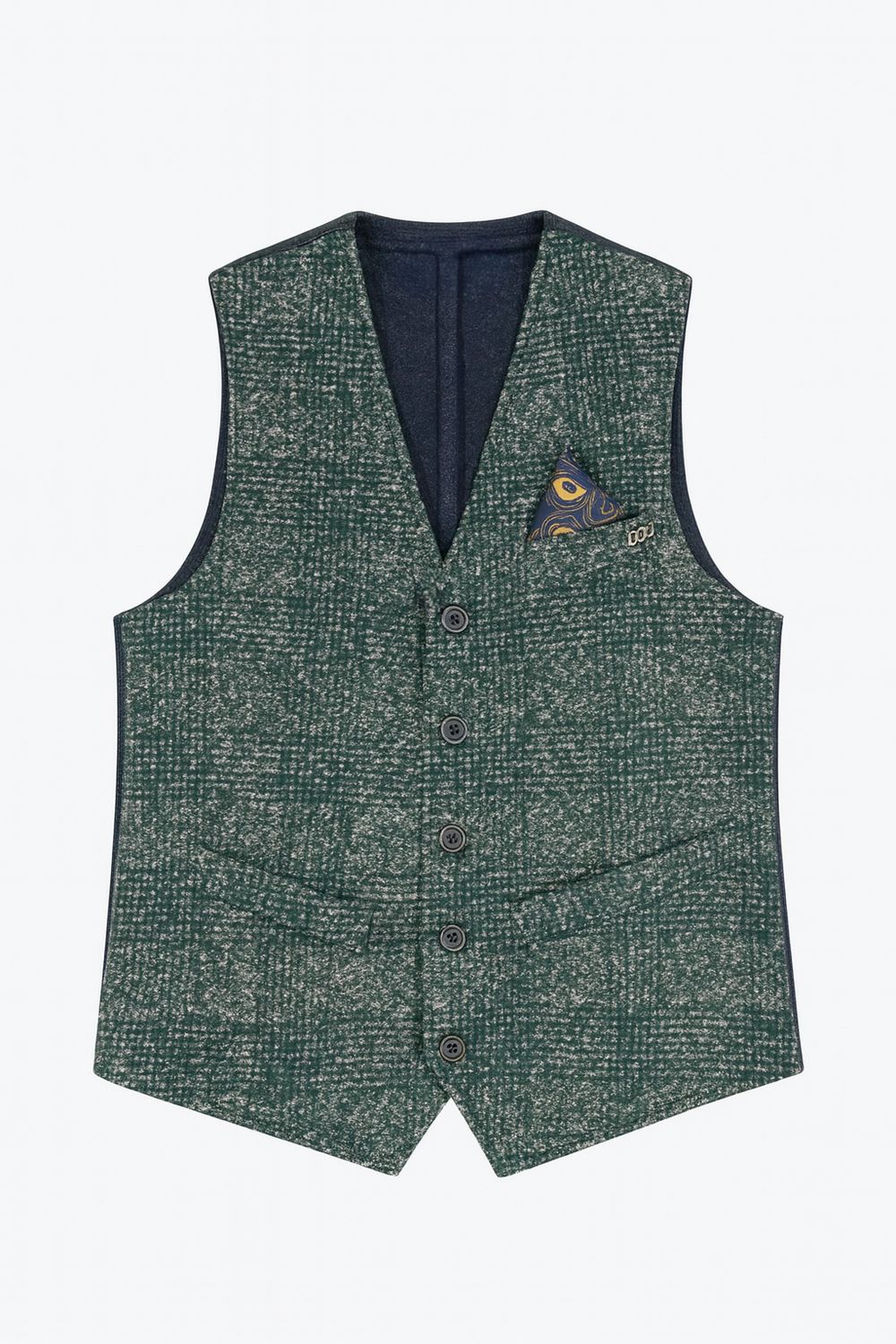 Bob Company Gilet – Wol Zijde blend - Bottle Green - 178