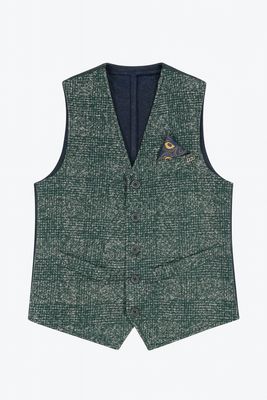 Bob Company Gilet – Wol Zijde blend - Bottle Green - 178
