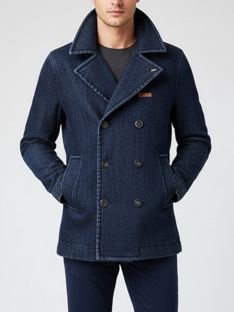 BoB Company Ivy Double Breasted Coat – Denim Effect