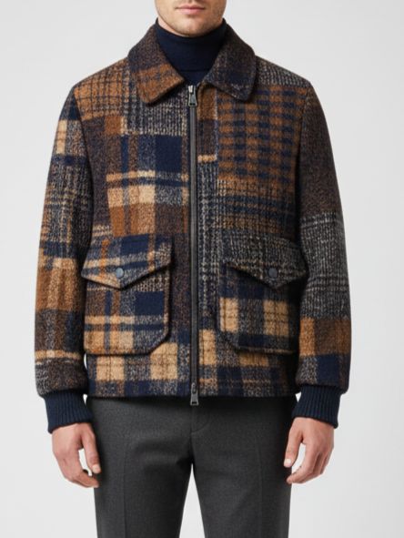 BoB Company Pier Jacket – Patchwork – Multicolour Bruin Blauw