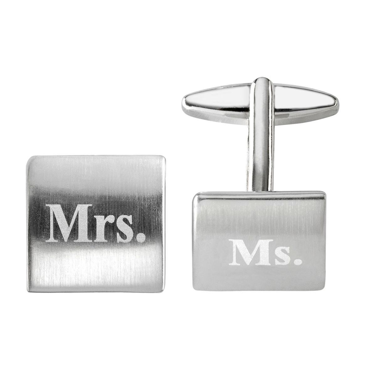 Manchetknopen Mr. &amp; Mrs. – Zilverkleurig -  Lindenmann