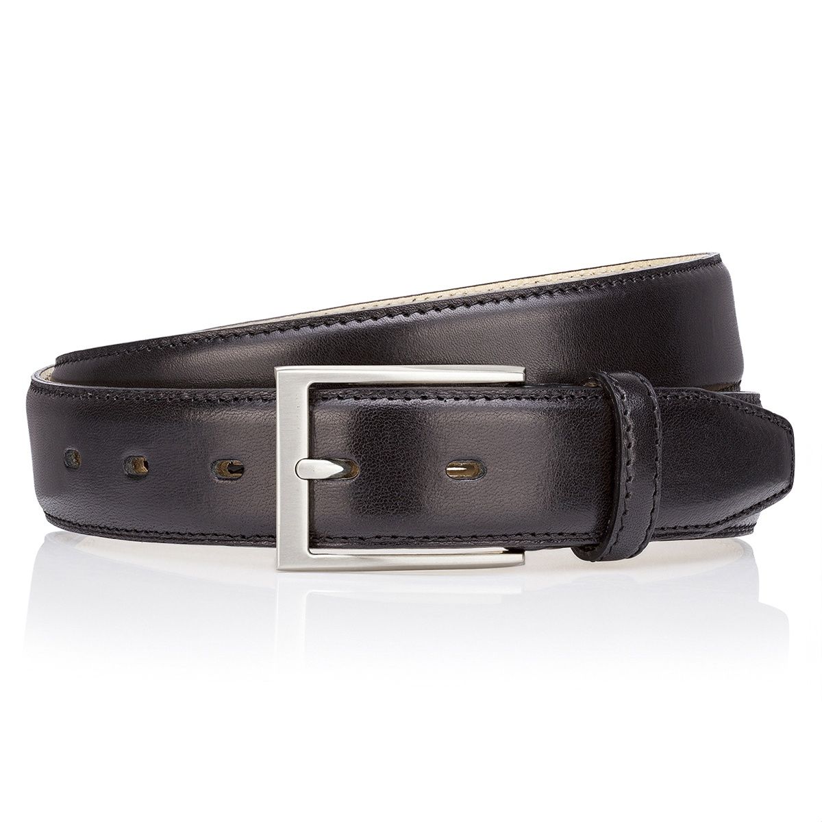 Zwart Leren Riem - Lindenmann