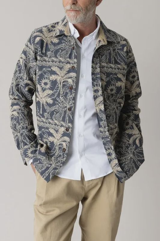 Mos Mosh Gallery David Garden Overshirt – Jacquard Overshirt Heren