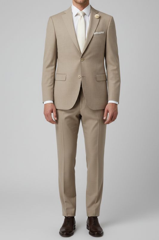 Beige Pak -  100% Schuurwol Marzotto