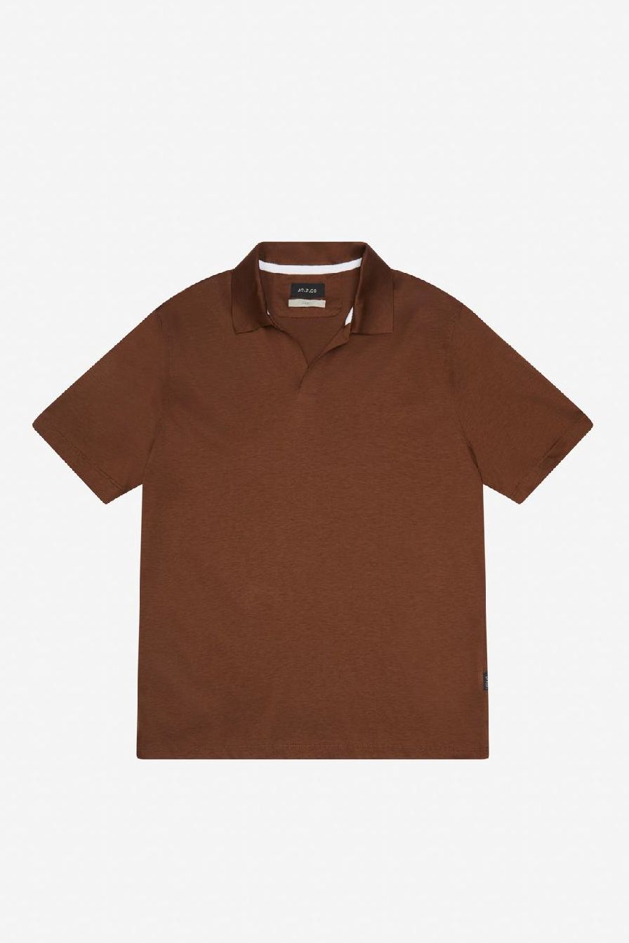 AT.P.CO Polo Paco – Bruin – Katoen &amp; Modal