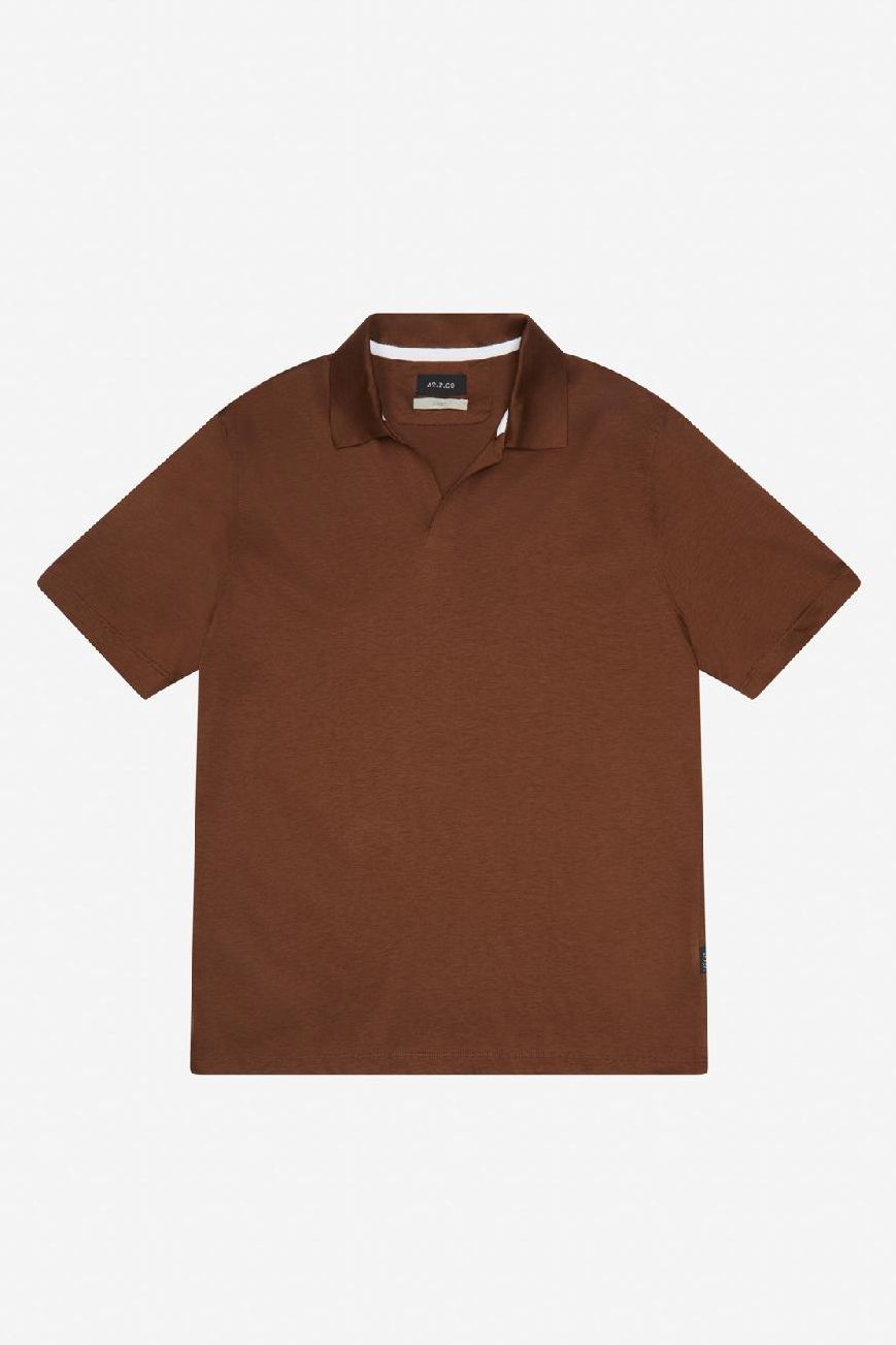 AT.P.CO Polo Paco – Bruin – Katoen &amp; Modal
