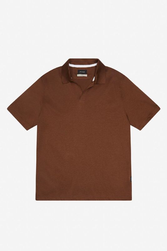 AT.P.CO Polo Paco – Bruin – Katoen &amp; Modal