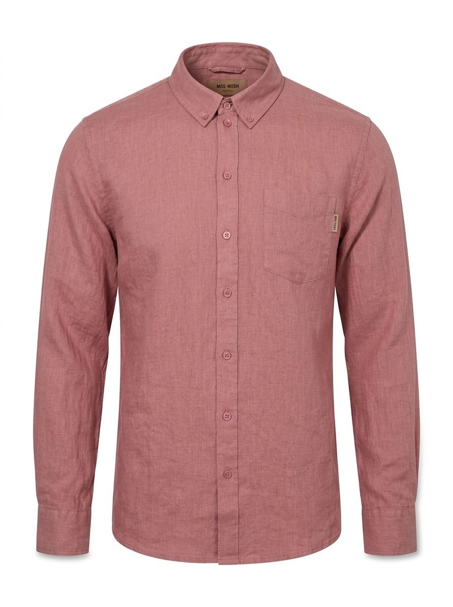 Mos Mosh Linnen Overhemd Theo – Dusty Rose – 100% Linnen