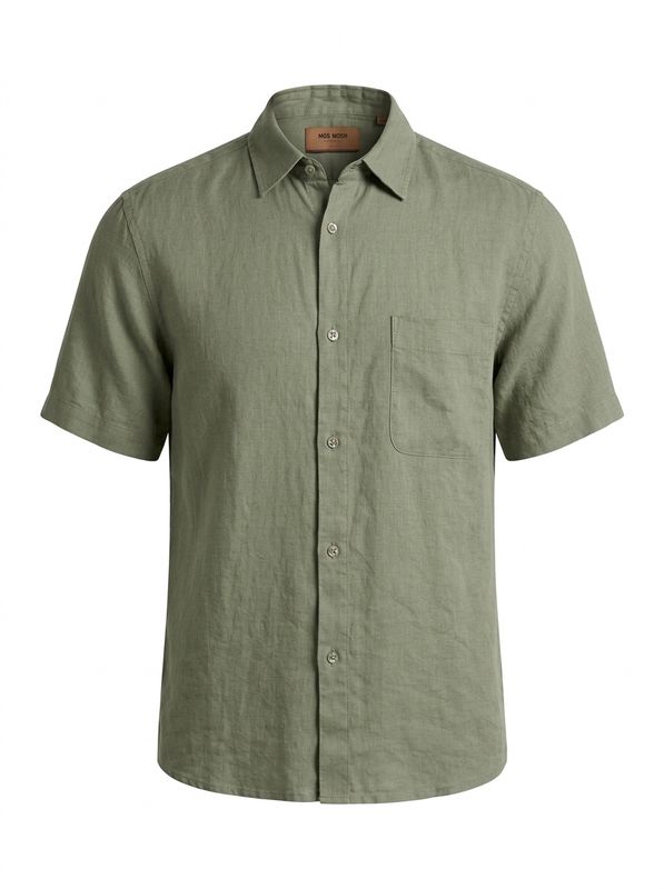 Mos Mosh Linnen Overhemd Theo – Groen – 100% Linnen