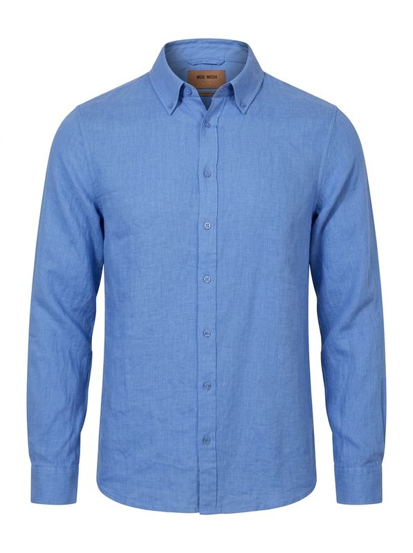 Mos Mosh Linnen Overhemd Theo  – Blauw – 100% Linnen
