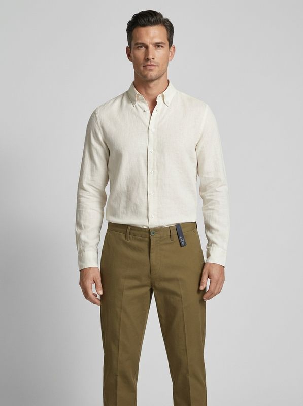 Mos Mosh Linnen Overhemd Theo – Off White – 100% Linnen