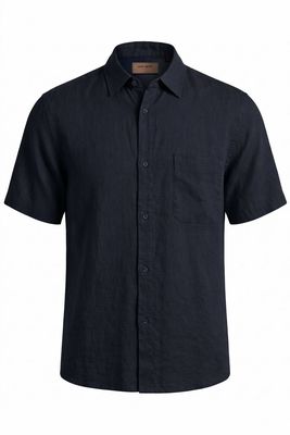 Mos Mosh Linnen Overhemd Theo – Navy – 100% Linnen