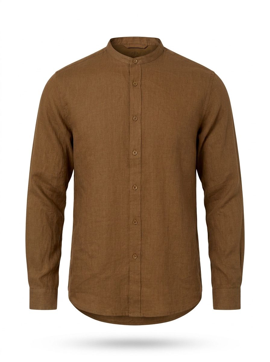 Mos Mosh Linnen Overhemd Theo – Bruin (Toasted Coconut) – 100% Linnen