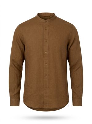 Mos Mosh Linnen Overhemd Theo – Bruin (Toasted Coconut) – 100% Linnen