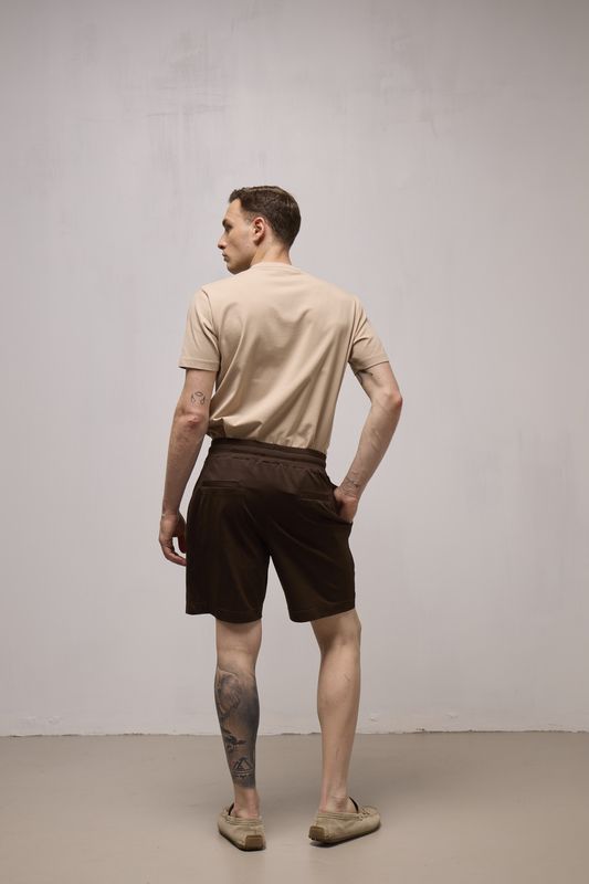 Wool &amp; Co Shorts – Bruin – Gemerceriseerd Katoen