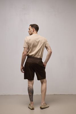 Wool &amp; Co Shorts – Bruin – Gemerceriseerd Katoen