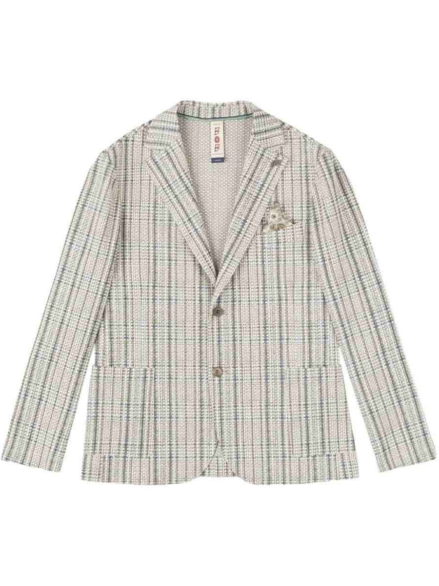 Bob Company Knitted Colbert Picky – Beige/Groen Bruin – Katoenmix