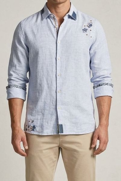 Bob Company Linnen Overhemd Tutor – Lichtblauw – 100% Linnen