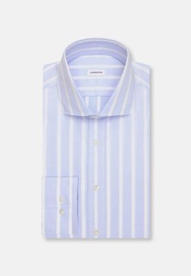 Seidensticker Slim Fit Overhemd – Blauw Gestreept – 01.849942-12