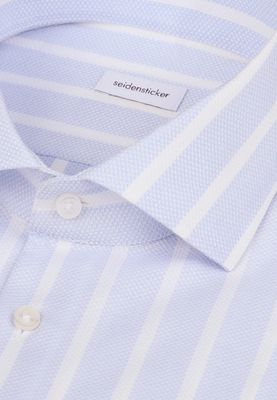 Seidensticker Slim Fit Overhemd – Blauw Gestreept – 01.849942-12