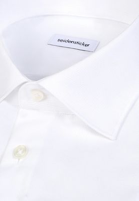 Seidensticker Overhemd Regular Fit – Wit Wit Côtelé - 01.849922-01