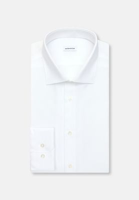 Seidensticker Overhemd Regular Fit – Wit Wit Côtelé - 01.849922-01