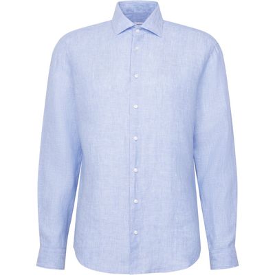 Seidensticker Linnen Overhemd - Regular Fit - Lichtblauw