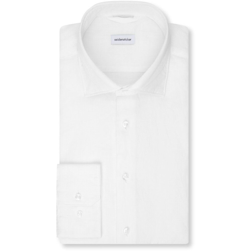 Seidensticker Linnen Overhemd - Regular Fit - Wit