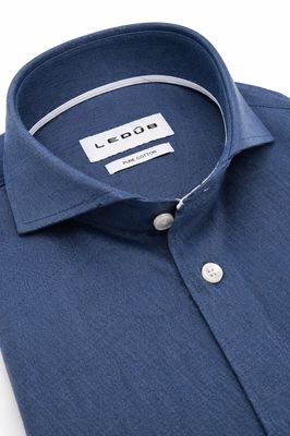 Ledûb Overhemd – Bahama Blauw - Puur Katoen - Modern Fit
