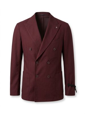 AT.P.CO – Double Breasted Linnen Colbert – Bordeaux Svevo