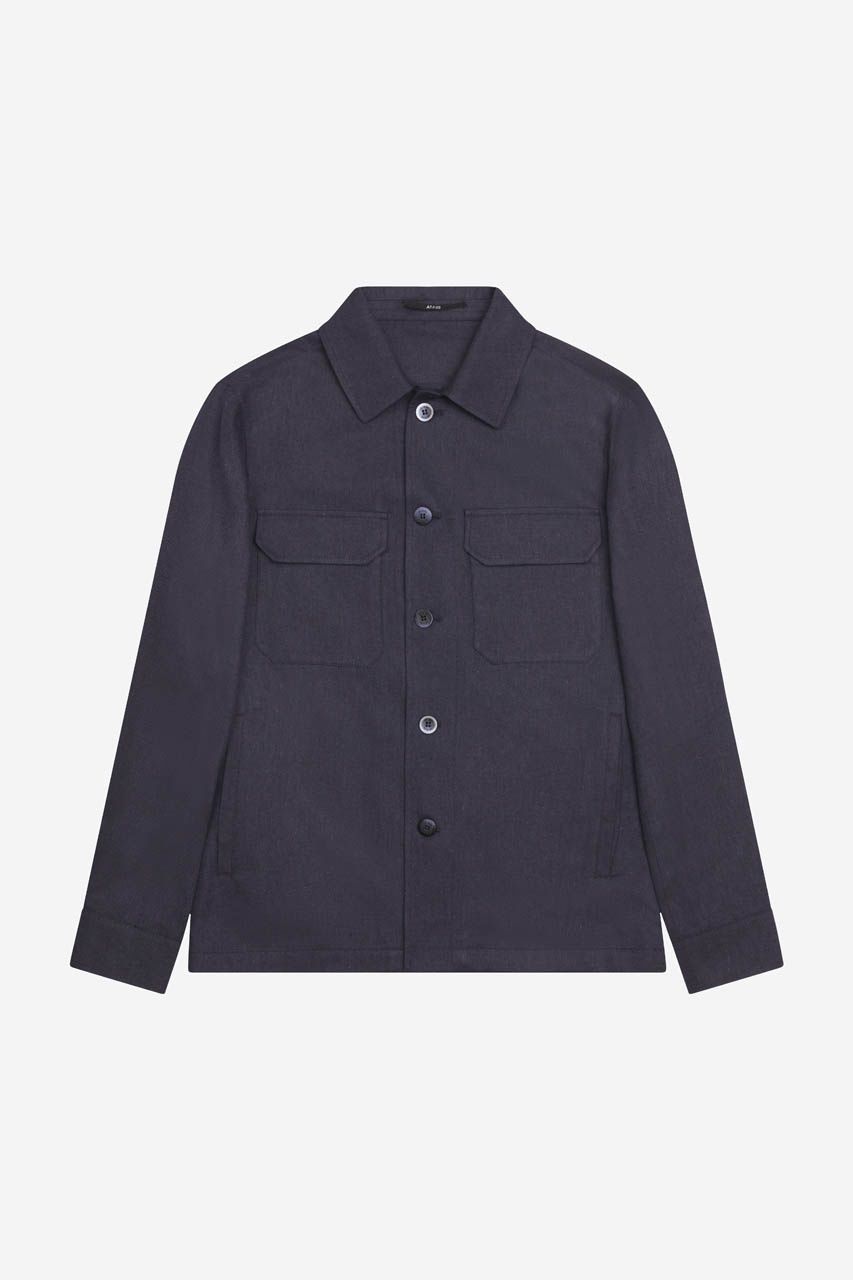 AT.P.CO Orlando Linnen Overshirt – Donkerblauw