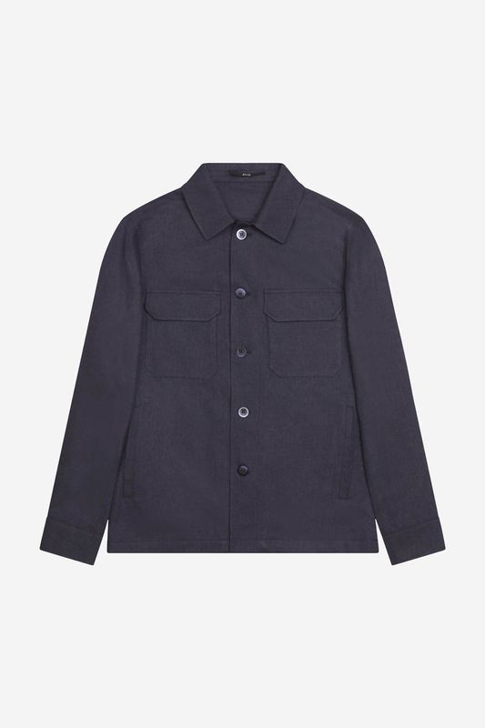 AT.P.CO Orlando Linnen Overshirt – Donkerblauw