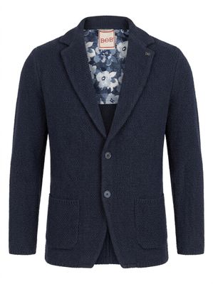BOB Company Vest Beverly – Donkerblauw Gebreid Colbert – Made in Italy