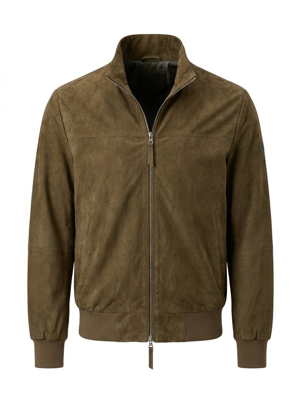 People of Shibuya Suede  Bomberjack - Groen PM489