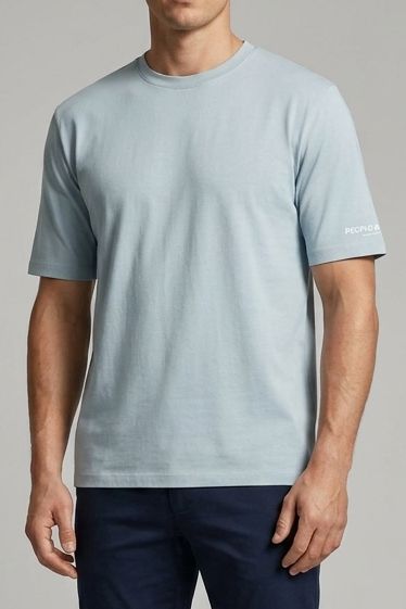 People of Shibuya  T-Shirt – Azuurblauw – Slim Fit - SHIKO PM444