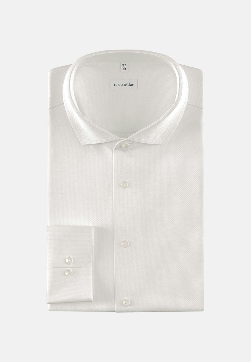 Seidensticker Slim Fit Overhemd - Wit Structure - 01.645657 01