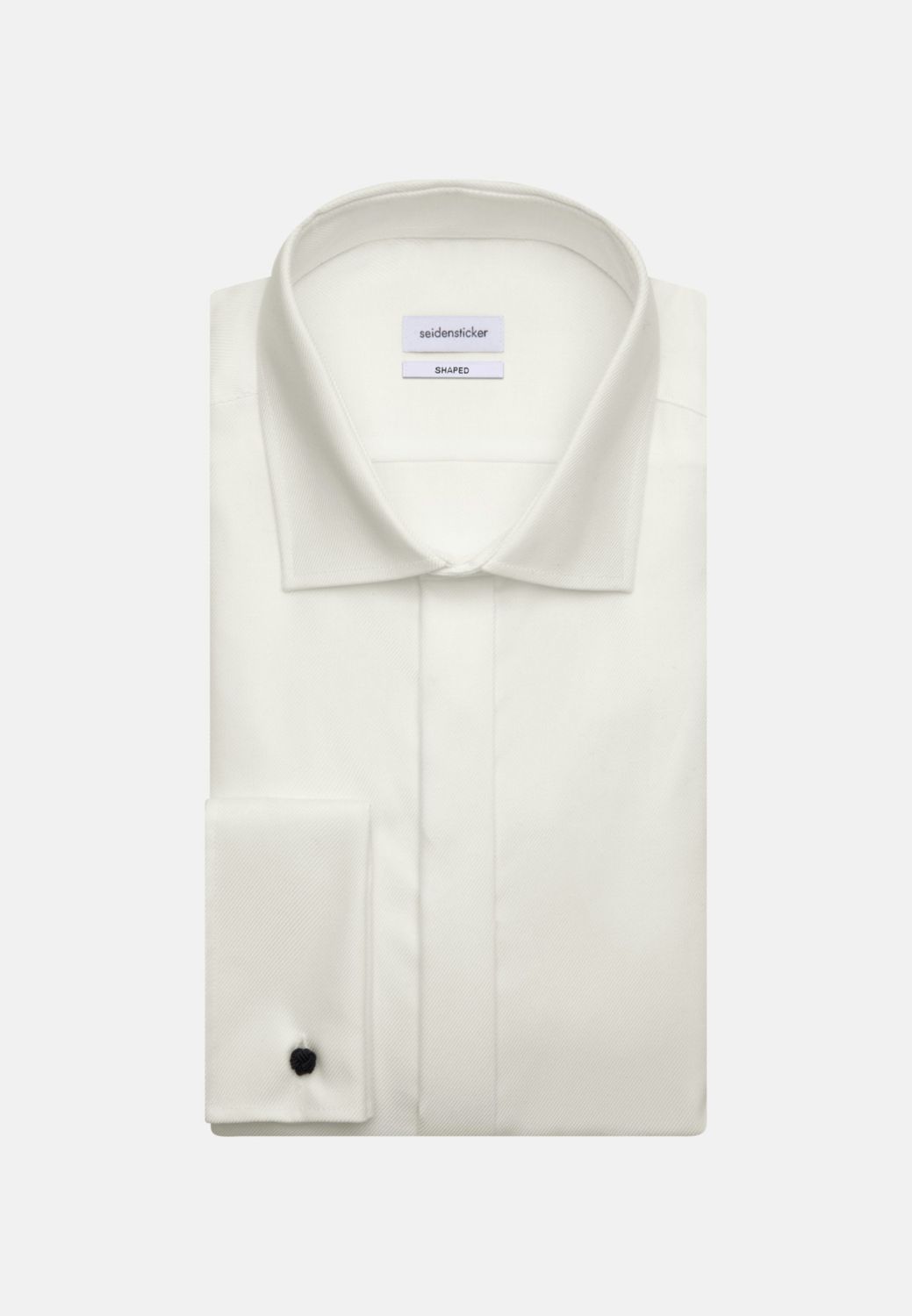 Trouwoverhemd – Regular Fit – Blinde Sluiting – Gebroken Wit – Twill