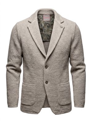 BOB Company Beverly – Gebreid Colbert Donkerzand – Wol-Alpacamix