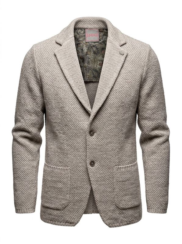 BOB Company Beverly – Gebreid Colbert Donkerzand – Wol-Alpacamix