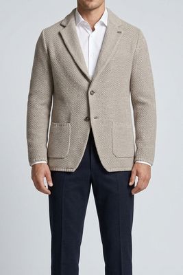 BOB Company Beverly – Gebreid Colbert Donkerzand – Wol-Alpacamix