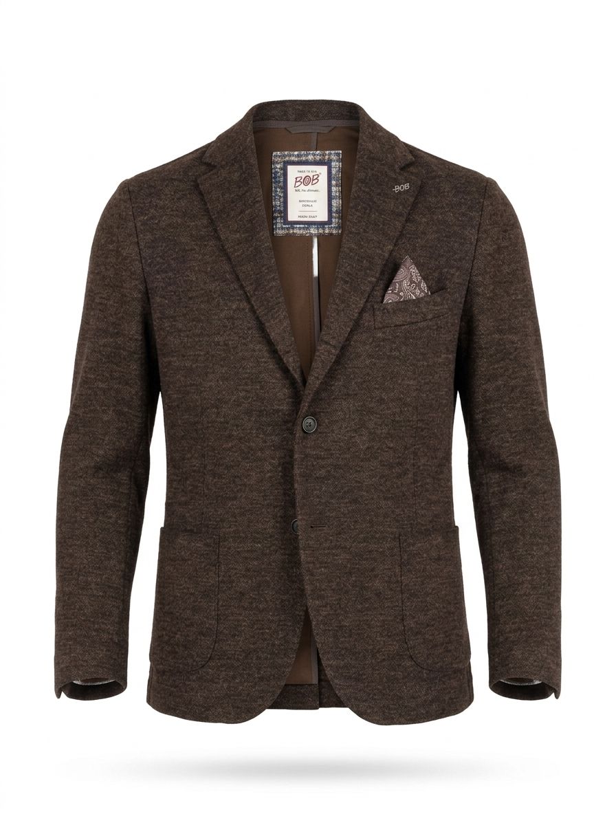BOB Company Marden Colbert – Donkerbruin – Wol-Zijdemix