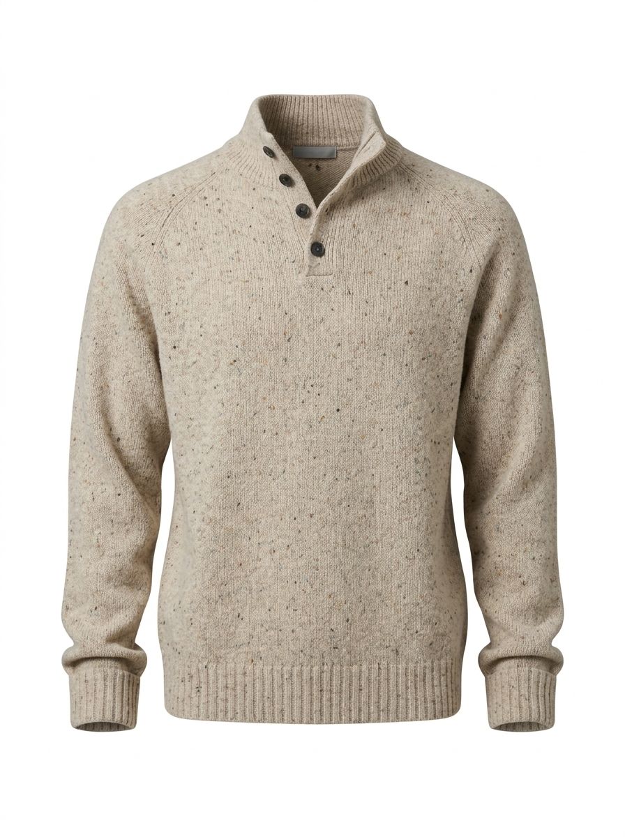 Wool &amp; Co Schipperstrui – Crème – Merino, Babyalpaca en Kasjmier