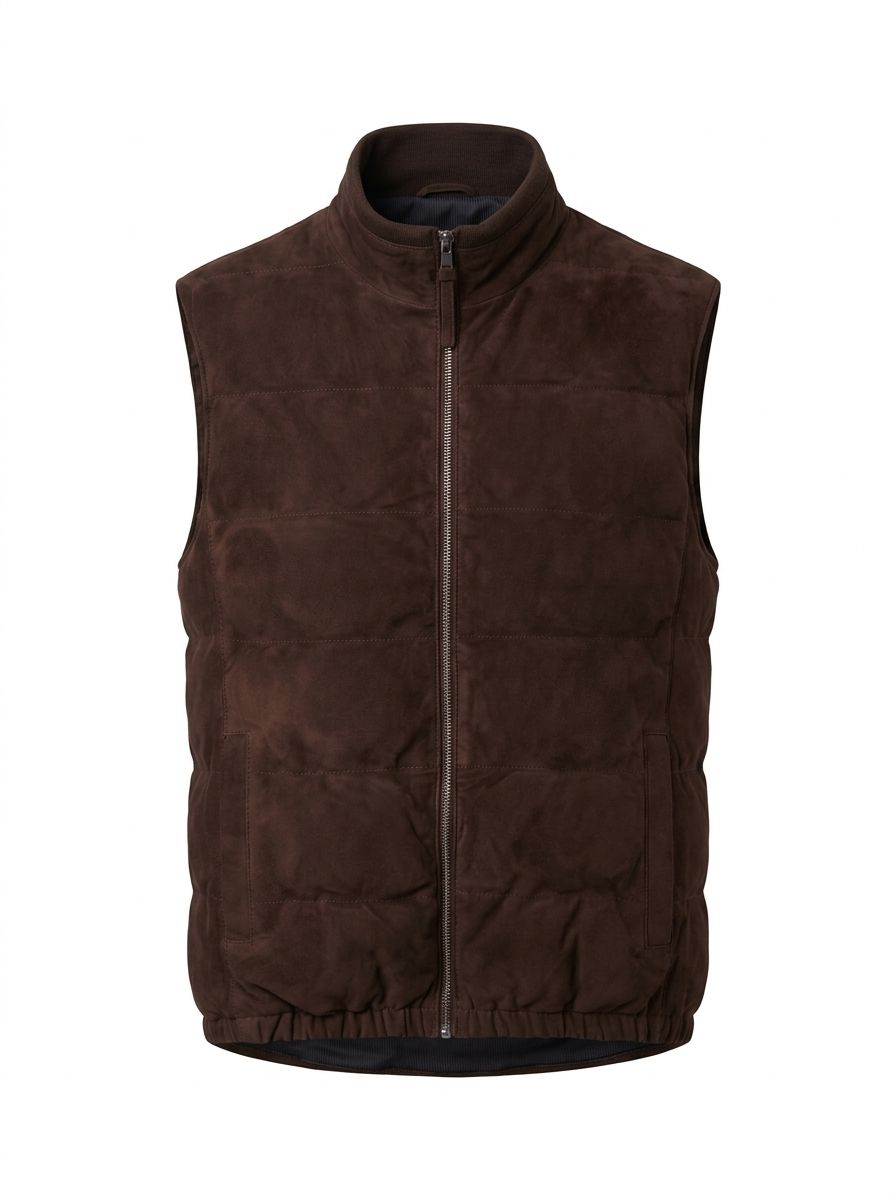 AT.P.CO – Suède Bodywarmer Donkerbruin