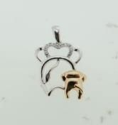 SN22/110T330 / 14KWG+KRG Dia NL:- 0.04cts/G: WG-1.41, RG-1.59g