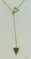 Triangle Diamond Necklace 14KY .01cts/1.46g